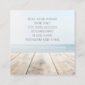 Minimalistische Fotografie Quadratische Visitenkarte (Rückseite)