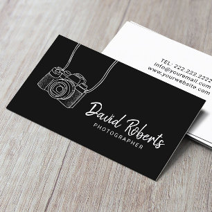 Minimalistische Fotografie Schwarze Fotografie B Visitenkarte