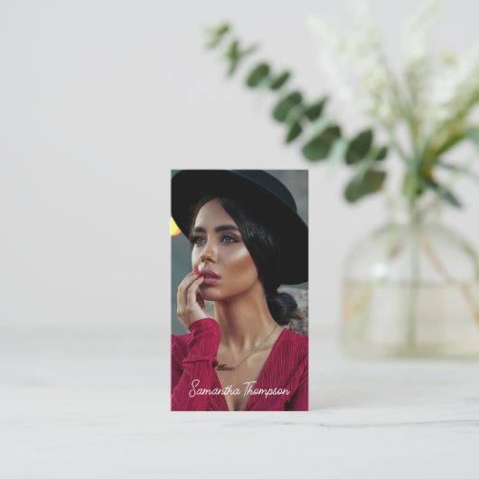 Minimalistische Fotografie Volles Foto Modernste Visitenkarte (Stehend Vorderseite)