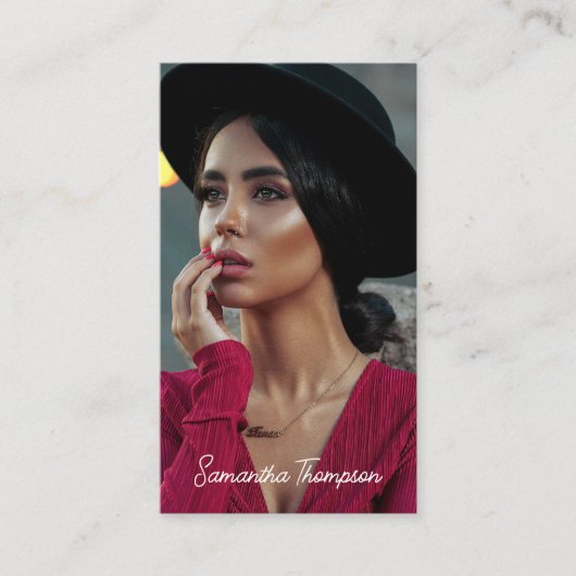 Minimalistische Fotografie Volles Foto Modernste Visitenkarte (Vorderseite)