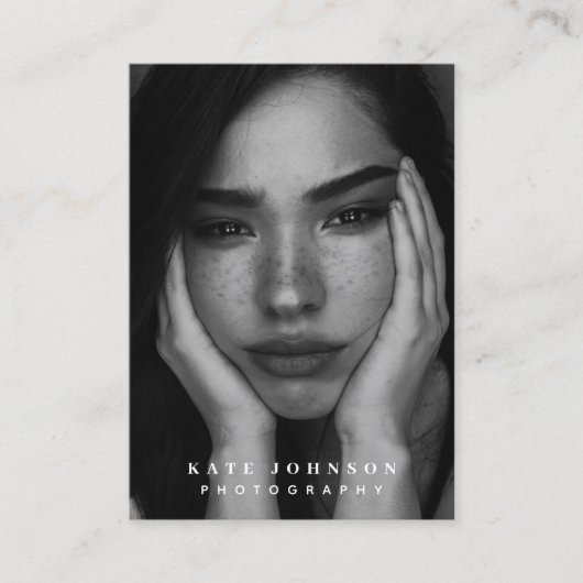 Minimalistische Fotografie Volles Foto Stilvoll Visitenkarte (Vorderseite)