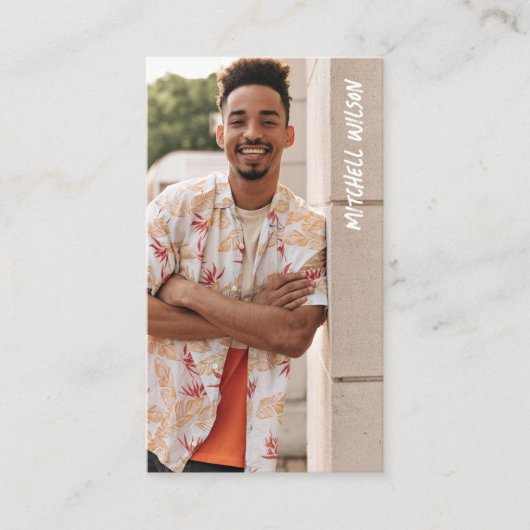 Minimalistische Fotografie Vollständiges Foto Einf Visitenkarte (Vorderseite)