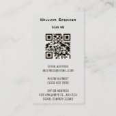 Minimalistische Fotografie Vollständiges Foto Visitenkarte (Rückseite)