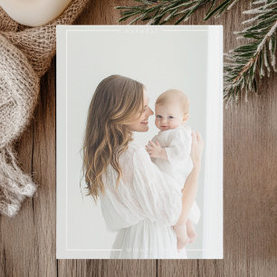 Minimalistische Fotokarte   Einfach und elegant Einladung