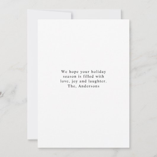 Minimalistische Fotokarte | Einfach und elegant Einladung (Rückseite)