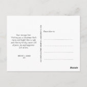 Minimalistische Fotokarte Frohe Weihnachten Postkarte (Rückseite)