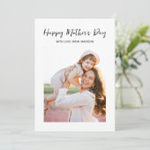 Minimalistische Fotokarte zum Muttertag (Stehend Vorderseite)