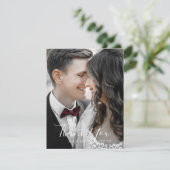 Minimalistische Fotovorlage Vielen Dank Karte (Stehend Vorderseite)