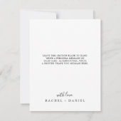 Minimalistische Fotovorlage Vielen Dank Karte (Rückseite)