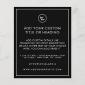 Minimalistische Frame Border Custom Business Logo  Flyer (Vorne)