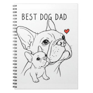 Minimalistische französische Bulldogge "Bester Hun Notizblock