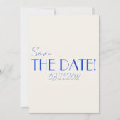 Minimalistische französische Whimsical Bright Retr Save The Date (Vorderseite)