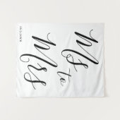 Minimalistische Frau an Frau Brautparty Foto Prop Wandteppich (Vorderseite (Horizontal))