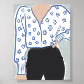 Minimalistische Frau Poster (Vorne)