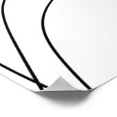 Minimalistische Frauen mit roter Lippe Kunst Poster (Ecke)