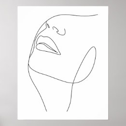 Minimalistische Frauen sehen sich einer Kunstform Poster
