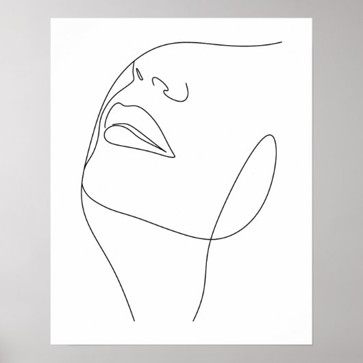 Minimalistische Frauen sehen sich einer Kunstform  Poster (Vorne)