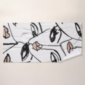 Minimalistische Frauenkunst Badehandtuch (Badehandtuch)