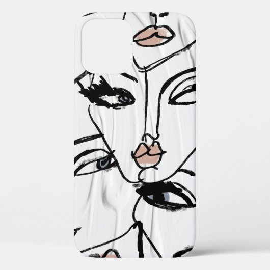 Minimalistische Frauenkunst Case-Mate iPhone Hülle (Rückseite)