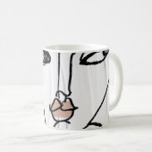 Minimalistische Frauenkunst Kaffeetasse (VorderseiteRechts)