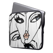 Minimalistische Frauenkunst Laptopschutzhülle (Vorderseite Links)