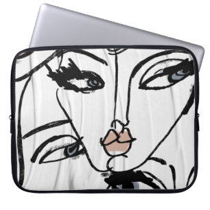 Minimalistische Frauenkunst Laptopschutzhülle
