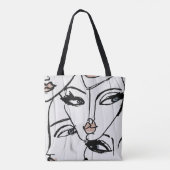 Minimalistische Frauenkunst Tasche (Rückseite)