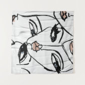 Minimalistische Frauenkunst Wandteppich (Vorderseite (Horizontal))