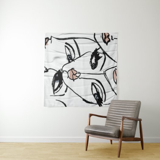 Minimalistische Frauenkunst Wandteppich (Beispiel (Horizontal))