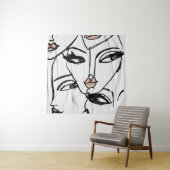 Minimalistische Frauenkunst Wandteppich (Beispiel)