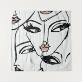 Minimalistische Frauenkunst Wandteppich (Vorderseite)