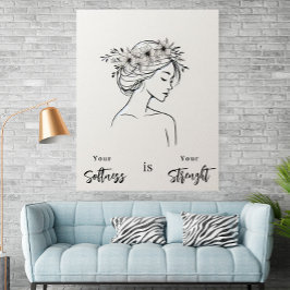 Minimalistische Frauenlinienkunst Skandinavisch Ne Poster