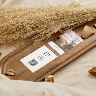 Minimalistische Freelance Wedding Fotograf Qr Visitenkarte