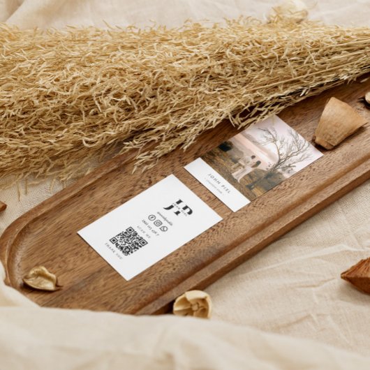 Minimalistische Freelance Wedding Fotograf Qr Visitenkarte