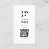 Minimalistische Freelance Wedding Fotograf Qr Visitenkarte (Rückseite)