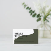 Minimalistische Freigabe der Liebe-Referenzkarte Empfehlungskarte (Stehend Vorderseite)