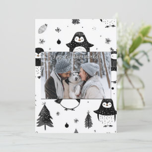 Minimalistische Freude Gruß Familie Weihnachten Ur
