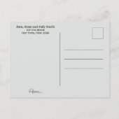 Minimalistische Freude Modernes Foto Postkarte (Rückseite)