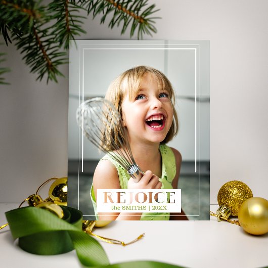 Minimalistische Freude Modernes Foto Postkarte