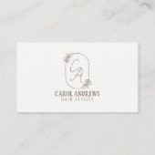 Minimalistische Friseur - Illustration Schönheitss Visitenkarte (Rückseite)