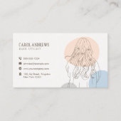 Minimalistische Friseur - Illustration Schönheitss Visitenkarte (Vorderseite)