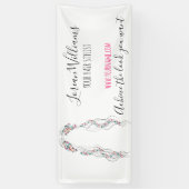 Minimalistische Friseurbride Wavy Haar Chic Blüte Banner (Vertikal)