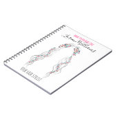 Minimalistische Friseurbride Wavy Haar Chic Blüte Notizblock (Linke Seite)