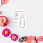 Minimalistische Friseurbride Wavy Haar Chic Blüte Visitenkarte