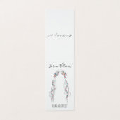 Minimalistische Friseurbride Wavy Haar Chic Blüte Visitenkarten (Außenseite Aufgefaltet)