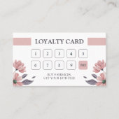 Minimalistische Friseurin Blush Pink Treuekarte (Vorderseite)