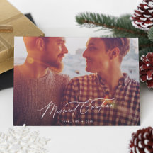 Minimalistische Frohe Weihnachts-Kalligrafie mit e