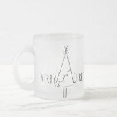 Minimalistische frohe Weihnachtsbaum Linie Art Kaf Mattglastasse (Links)