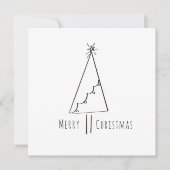 Minimalistische frohe Weihnachtsbaumkunst (Vorderseite)