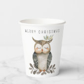 Minimalistische frohe Weihnachtsschale Pappbecher (Rückseite)